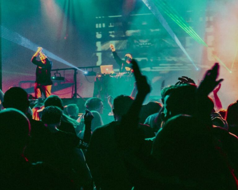 A band performing on stage